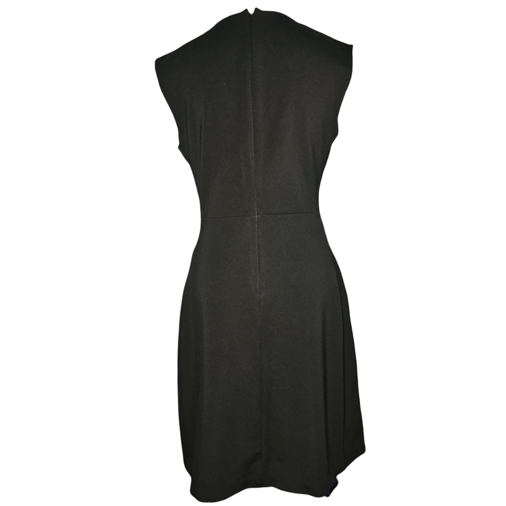 Everlane Black Sleeveless V-Neck Fit & Flare Dress A-Line Stretch Classic Sz 6 - Picture 3 of 15